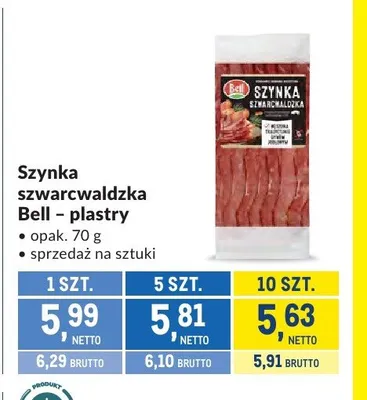 Szynka szwarcwaldzka Bell plastry promocja w Makro