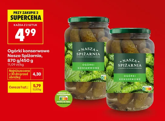 Ogórki konserwowe promocja w Biedronka