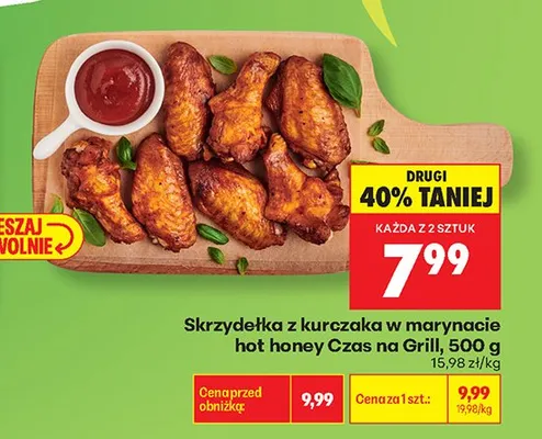 Skrzydełka z kurczaka w marynacie hot honey Czas na Grill promocja w Biedronka