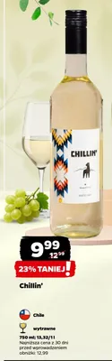 Wino białe wytrawne Chillin' promocja w Netto