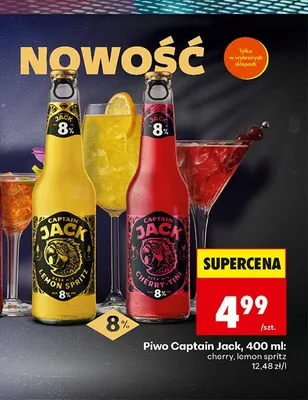 Piwo Captain Jack Lemon Spritz promocja w Biedronka