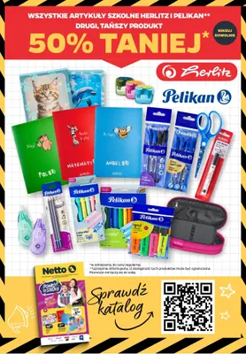 Artykuły szkolne Herlitz i Pelikan promocja w Netto