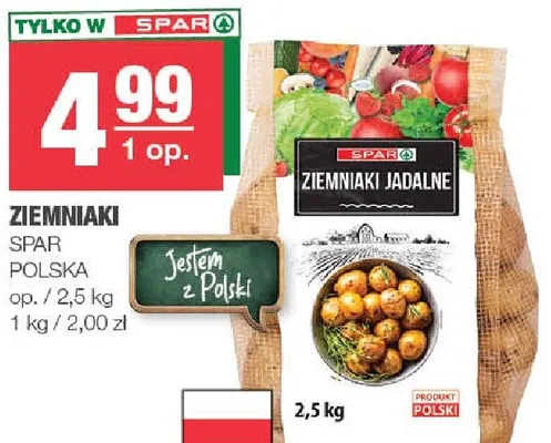 Ziemniaki jadalne promocja w SPAR