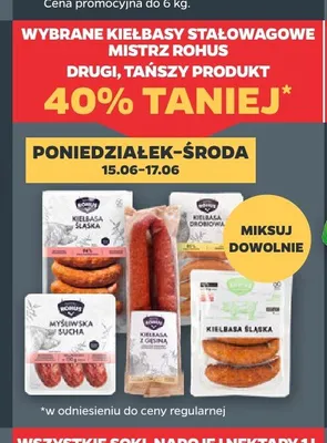 Kiełbasa myśliwska sucha Mistrz Rohus promocja w Netto