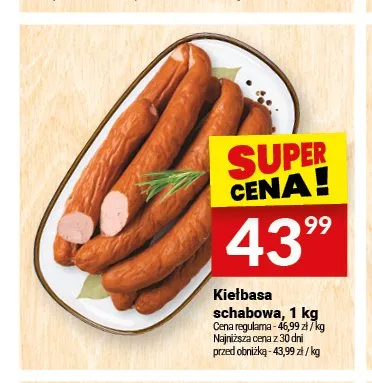 Kiełbasa schabowa Białecki Wędzarnia promocja w Twój Market