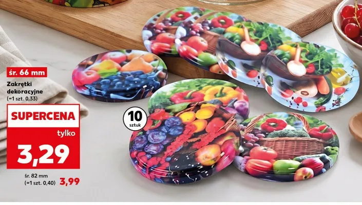 Zakrętki dekoracyjne 10-pak śr. 66 mm promocja w Kaufland