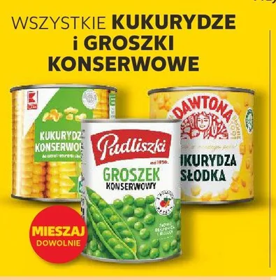 Groszek konserwowy Pudliszki promocja w Kaufland