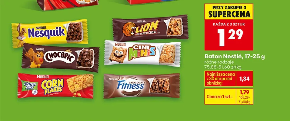 Baton, różne rodzaje promocja w Biedronka