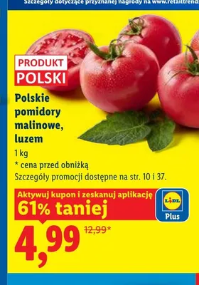 Polskie pomidory malinowe luzem promocja w Lidl