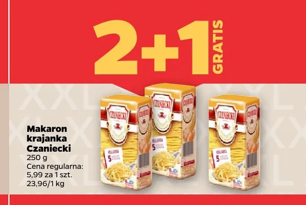 Makaron krajanka Czaniecki promocja w Netto