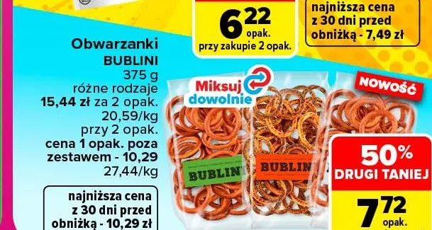 Obwarzanki Bublini promocja w Carrefour Market