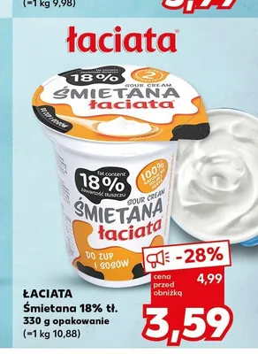 Śmietana 18% Łaciate promocja w Kaufland
