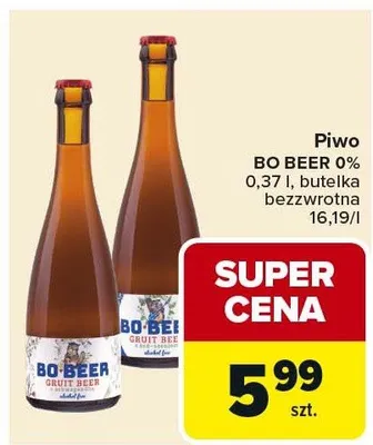 Piwo BO BEER 0% butelka bezwrotna promocja w Carrefour Market