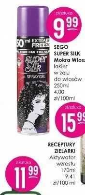 Lakier w żelu do włosów SEGO Super Silk promocja w Drogerie Jasmin