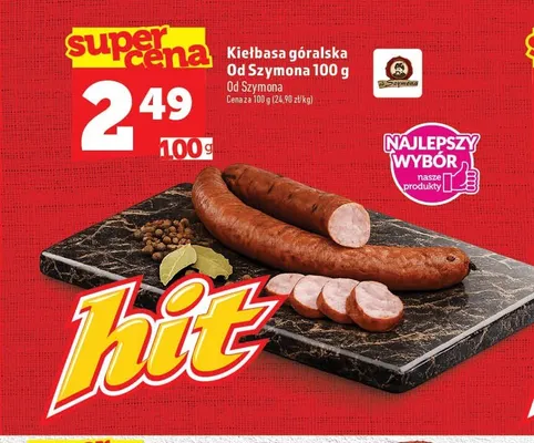Kiełbasa góralska Od Szymona promocja w TOPAZ