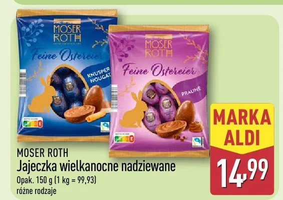 Jajeczka wielkanocne nadziewane promocja w Aldi