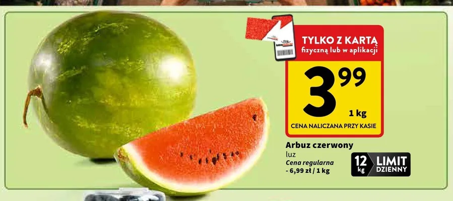 Arbuz czerwony luz promocja w Intermarche