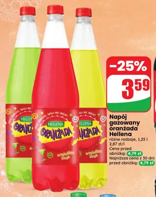 Napój gazowany oranżada Hellena promocja w Dino