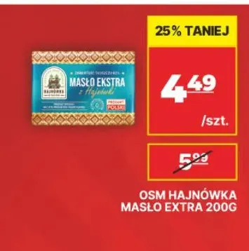 Masło Extra OSM Hajnówka promocja w API Market