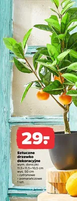 Sztuczne drzewko dekoracyjne pomarańczowe promocja w Netto