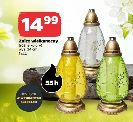 Znicz wielkanocny różne kolory promocja w Netto