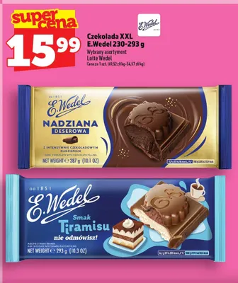 Czekolada XXL E.Wedel nadziana deserowa promocja w TOPAZ