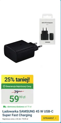 Ładowarka Samsung 45W USB-C Super Fast Charging promocja w ERLI