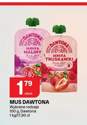 Mus Dawtona jabłka maliny promocja w Chorten