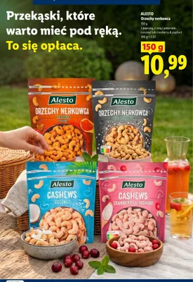 Orzechy nerkowca z papryką Alesto promocja w Lidl
