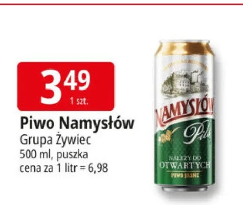 Piwo Namysłów promocja w Leclerc