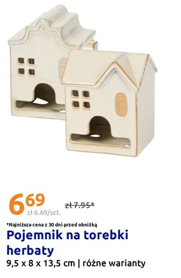 Pojemnik na torebki herbaty 9,5x8x13,5 cm promocja w Action