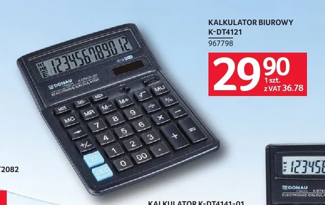 Kalkulator biurowy Donau K-DT4121 promocja w Selgros