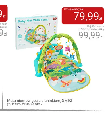 Mata niemowlęca z pianinkiem Smiki promocja w Smyk