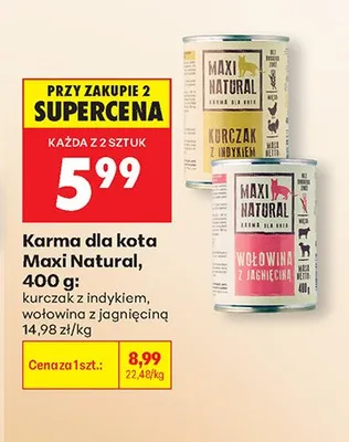 Karma dla kota Maxi Natural promocja w Biedronka
