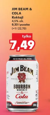 Koktajl Bourbon Whiskey & Cola promocja w Kaufland