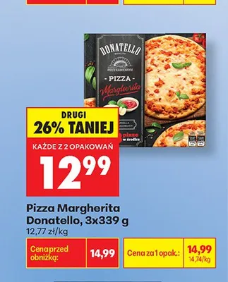Pizza Margherita Donatello 3-pak promocja w Biedronka