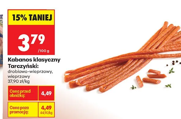 Kabanos klasyczny wieprzowy promocja w Biedronka