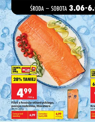 Filet z łososia atlantyckiego porcja rodzinna Marinero promocja w Biedronka