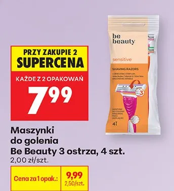 Maszynki do golenia 3 ostrza, 4 szt. Be Beauty promocja w Biedronka
