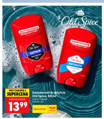 Dezodorant w sztyfcie Old Spice Captain promocja w Biedronka