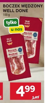 Boczek wędzony Well Done promocja w Stokrotka
