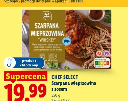 Szarpana wieprzowina z sosem Chef Select promocja w Lidl