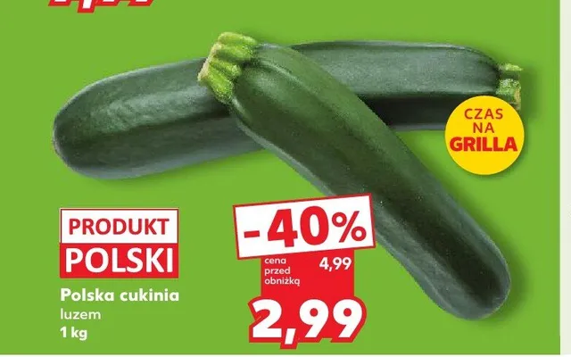 Cukinia polska promocja w Kaufland
