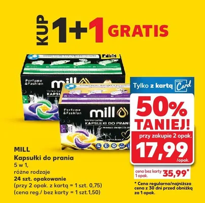 Kapsułki do prania 5w1, różne rodzaje Mill promocja w Kaufland