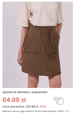 Spódnica damska z wiązaniem promocja w Monnari