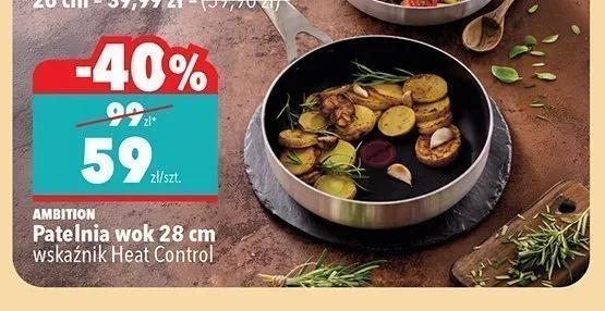 Patelnia wok Ambition 28 cm promocja w Biedronka