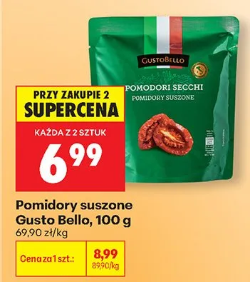 Pomidory suszone Gusto Bello promocja w Biedronka