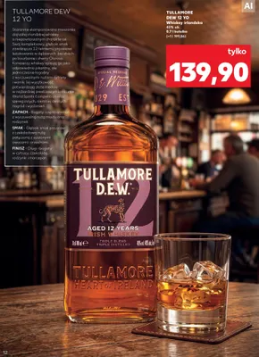 Whiskey irlandzka Tullamore Dew 12 YO promocja w Kaufland