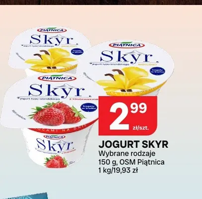 Jogurt Skyr naturalny Piątnica promocja w Chorten