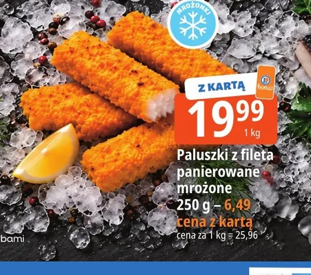 Paluszki z fileta panierowane mrożone promocja w Leclerc